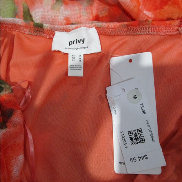 Flower mini dress with adjustable straps - Picture 3 of 3